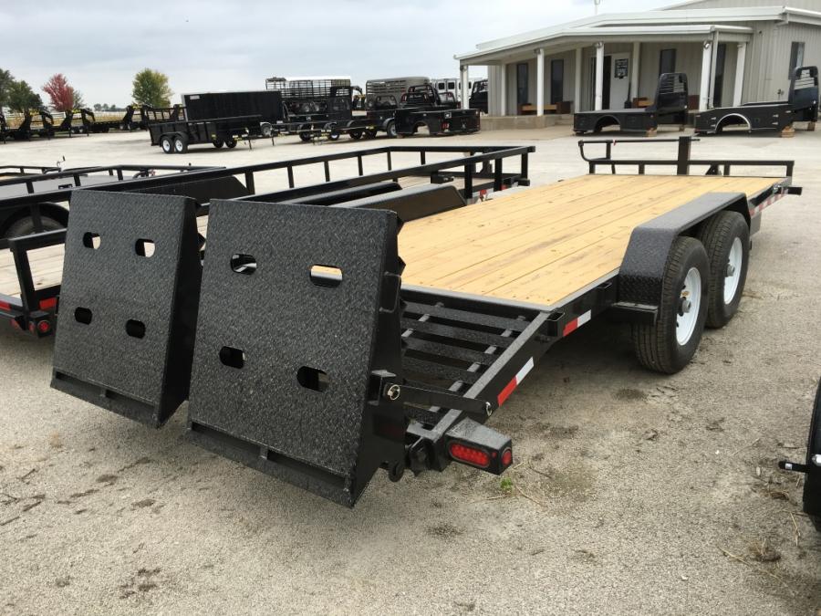 Trailer World Big Tex 14ET 20 ft Heavy Duty Equipment Skid Steer Trailer w/ Mega Ramps 14,000
