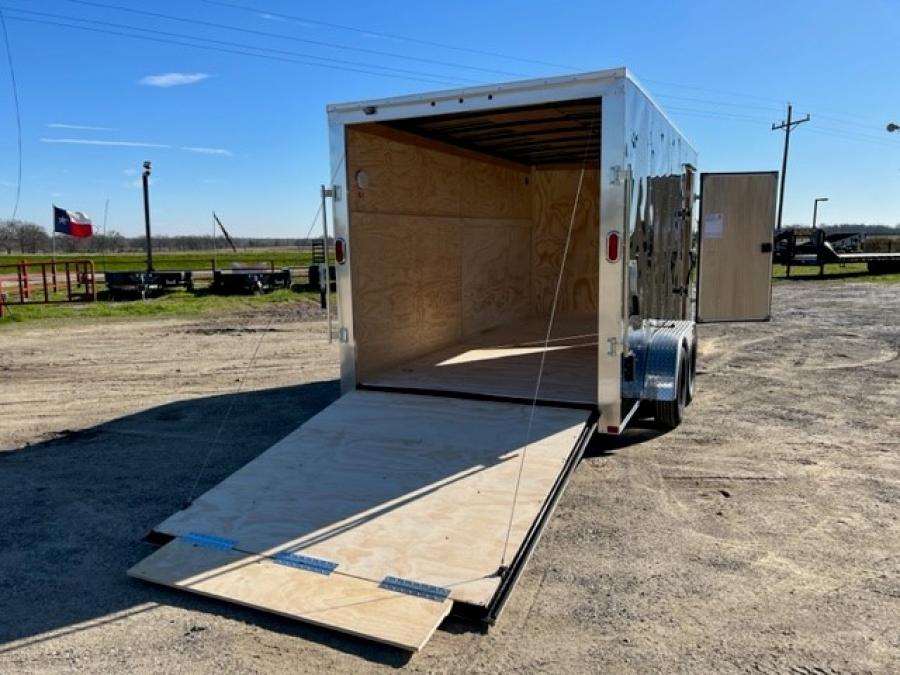 COMMANDER 7 X 16 TANDEM CARGO – REAR RAMP – 6″ EXTRA HEIGHT – SIDE DOOR image 3